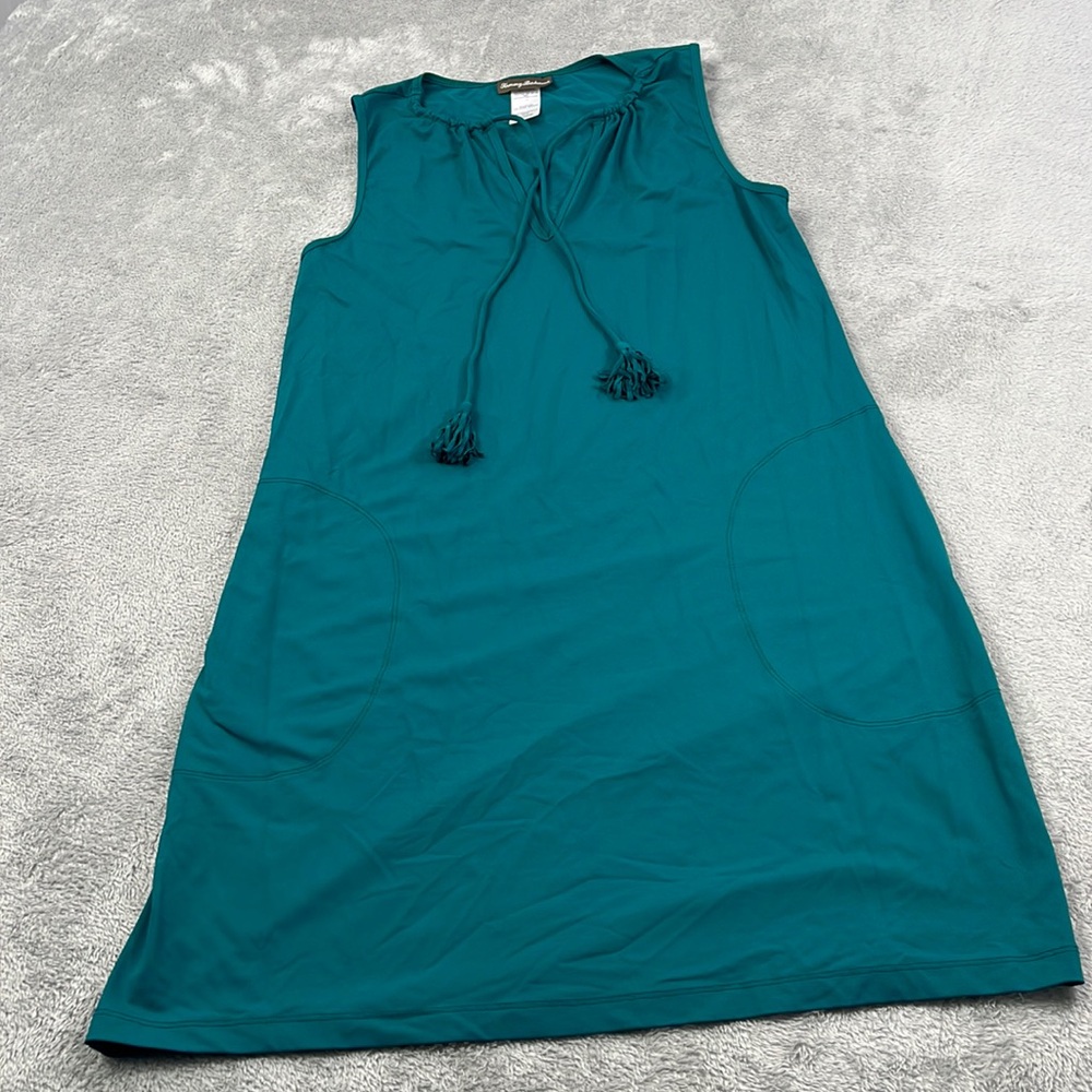 Tommy Bahama XS Green Swim Cover Up Dress‎ Pockets, Sleeveless Tank